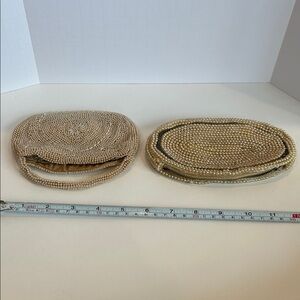 Lot of 2 tiny vintage beaded evening bags